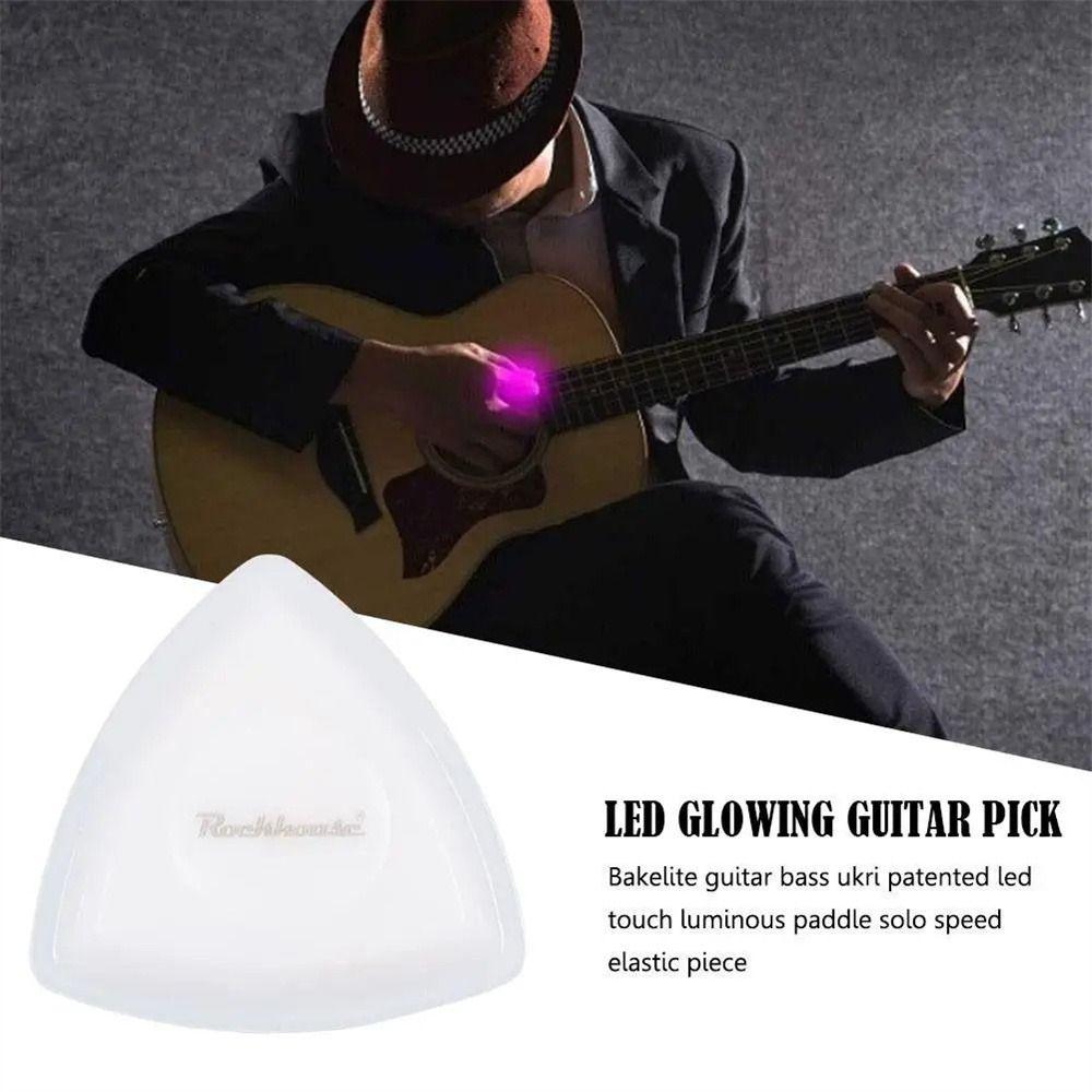 High-Sensitivity Luminous Pick Guitar Touch Guitar Glowing Plectrum Guitar LED Pick  Bass Ukulele