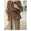 Women Large Capacity Vintage Soft PU Tote Bag with Hand Carry for Daily Commute