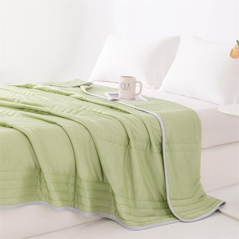 Printed Quilt Air Conditioning Quilt Comforter Soft Breathable Thin Blanket Bedspread Thin Sheet Wash Cotton Cool Bedding