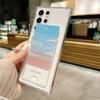 Thick Shockproof Card Bag Wallet Clear Phone Case For Samsung S24 Ultra S21 S22 S23 Fe S 24 Plus 5G Soft Corners Cover Cases