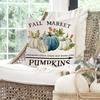 Fall Throw Pillow Covers 4Pcs Pumpkin Linen Pillow Covers For Thanksgiving Soft Comfortable Cushion Covers Decorative For Sofa