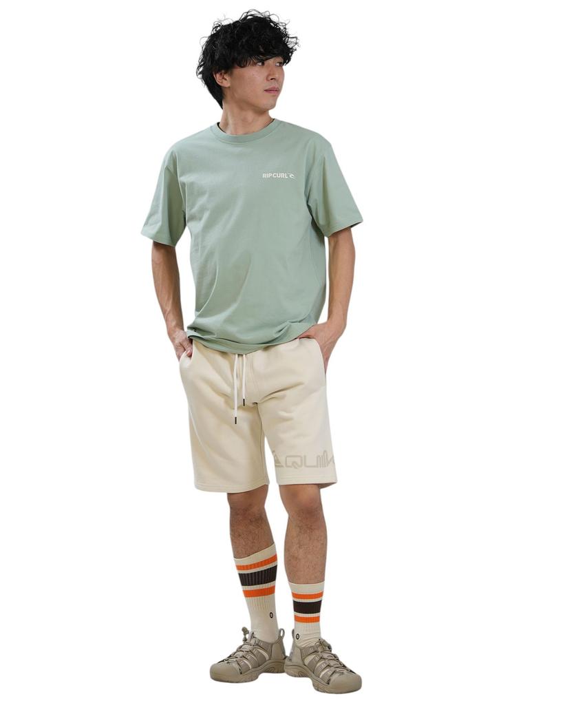 [Rip Curl] Short-Sleeve Printed T-Shirt (Brand Logo) Men's RCM6S-2107 ICE GREEN L