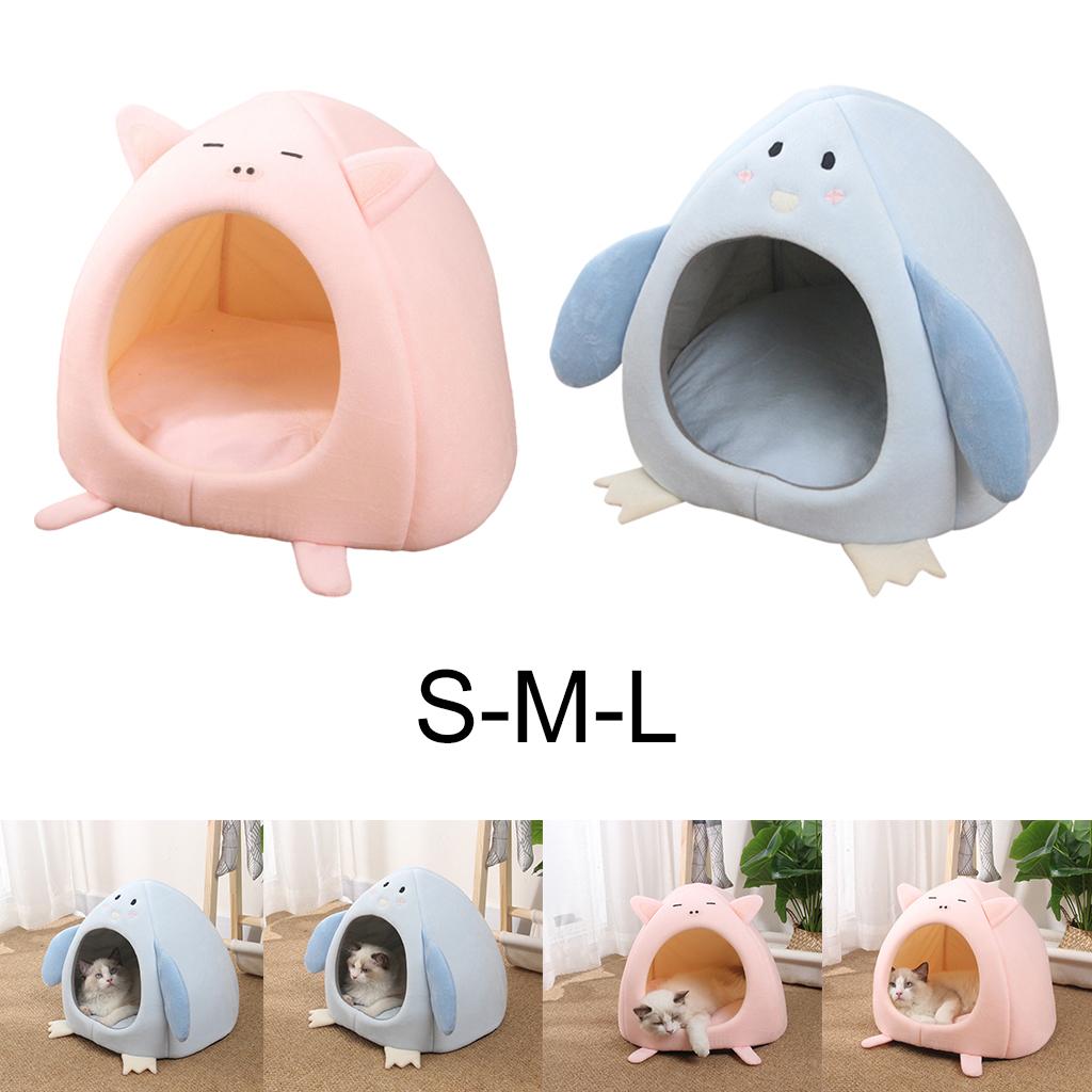 Cartoon Warm Pet House Puppy Bed for Dogs Animals Cat Kitten Nest Cave Bed