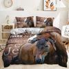 Horse Bedding Set Animal Peach Blossom White Horse Flower Twin Queen King Quilt Cover Pillowcases 3d Duvet Cover Sets