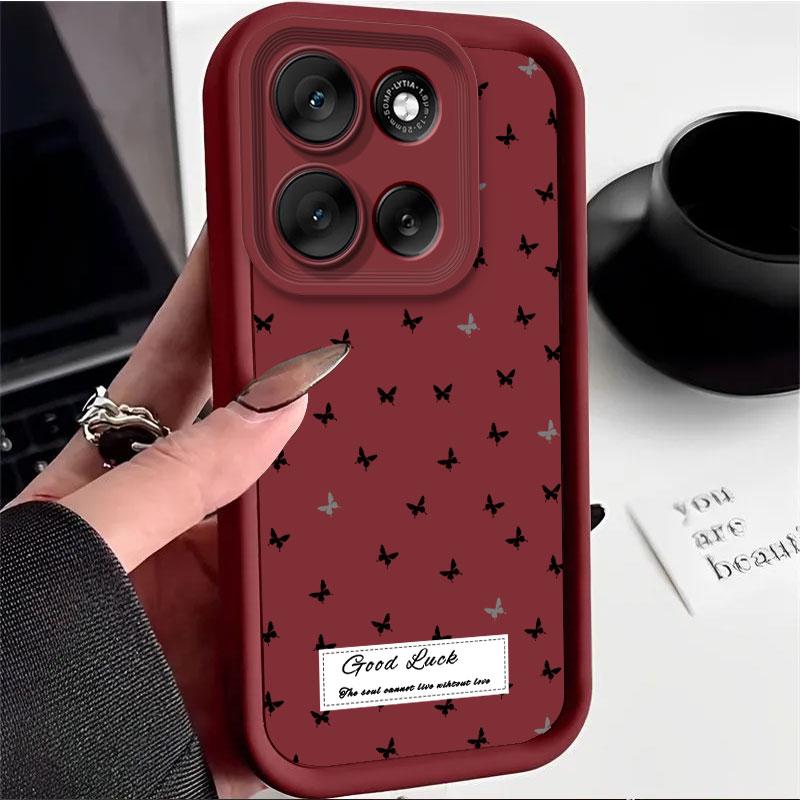 For Motorola Moto G86 G56 G 86 MotoG56 MotoG86 Case Anti Drop Butterfly Flower Phone Case Soft Silicone Candy Protect Cover