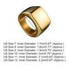 Mode Männer Edelstahl Plain Square Hochzeit Finger Ring Band Punk Schmuck