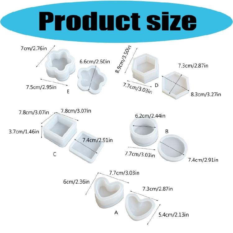 Multipurpose Silicone Craft Mold Various Shape Epoxy Resin Moulds Silicone Texture for Home Decorating and Gift Making