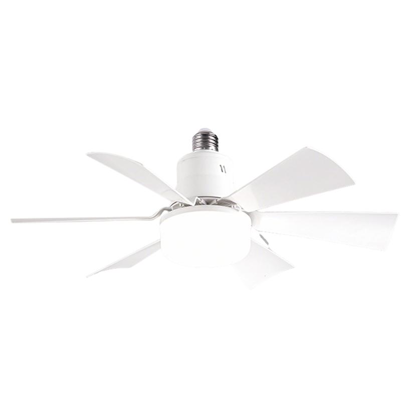 

40W E27 Ceiling Fan with Led Light and Remote Control 3 Colors Dimmable Wireless Socket Fan for Living Room Bedroom 85-265V