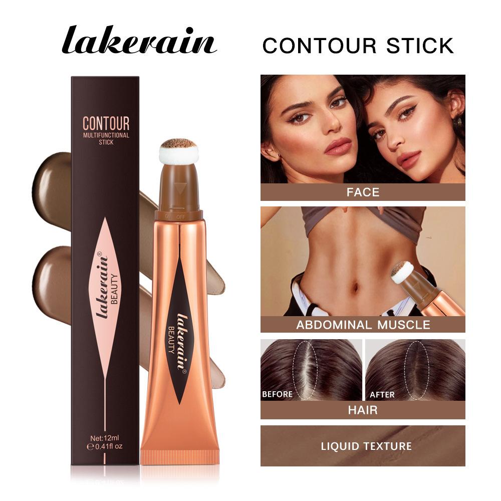 New Cream Bronzer Contour Blusher Beauty Wand Highlighter Blush With Cushion Liquid Face Bronzer Wand Stick Applicator Makeup