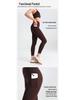High-Waist Butt-Lift Yoga Pants with Side Pockets - Stretch Athletic Leggings for Women