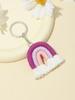 Handmade Cotton Rainbow Tassel Keychain Charm