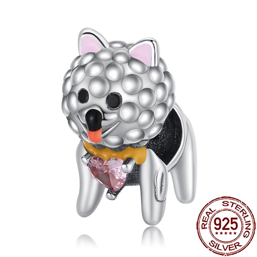 New Charms Copper Cat Dog Flamingo Chameleon Axolotl Animal Beads Fit Bracelet Necklace Women Diy Jewelry