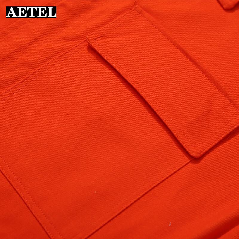 AETEL Pure Cotton Long Sleeve Work Coverall with Reflective Strips