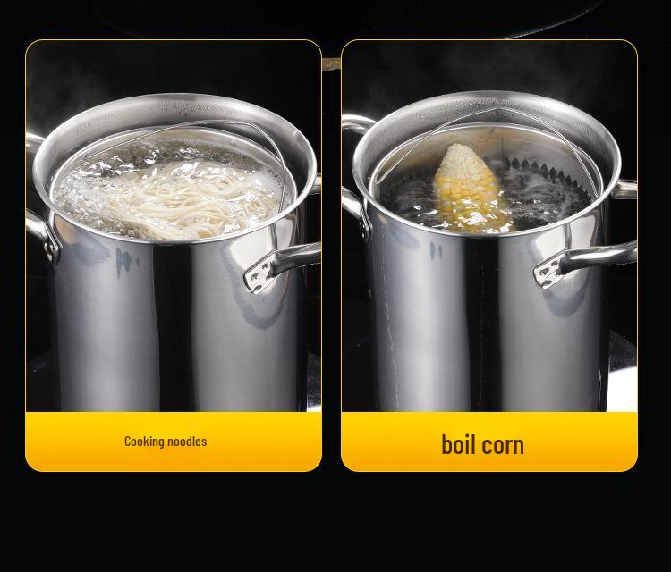 304 Stainless Steel Tempura Frying Pan for Induction and Cooktops