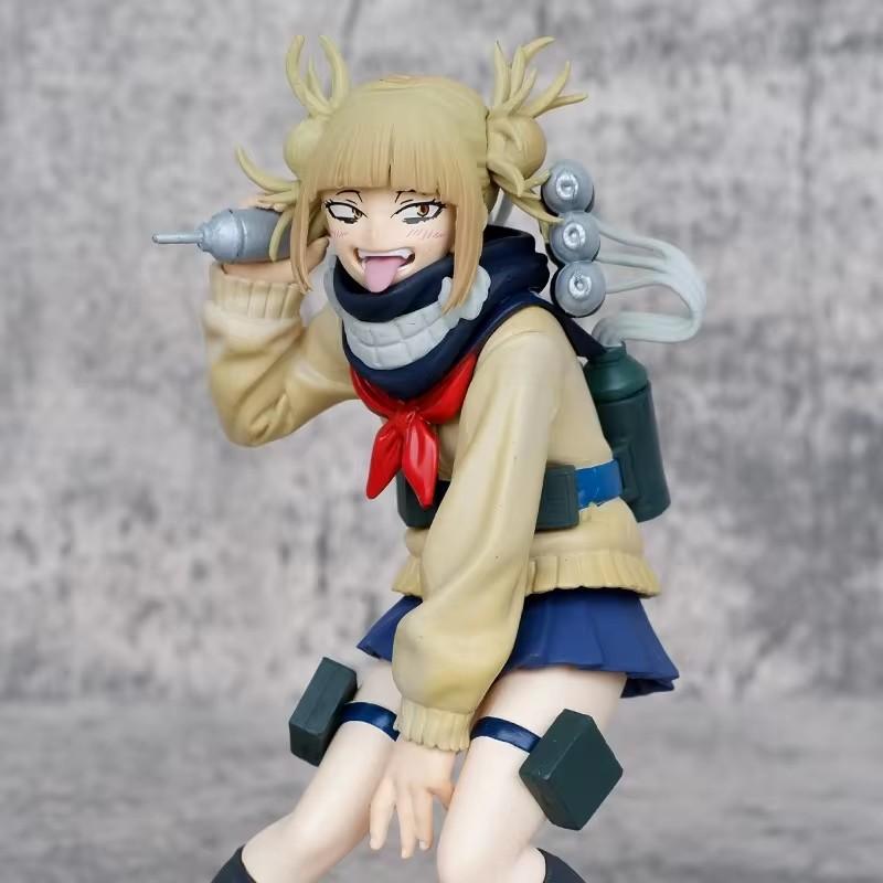 My Hero Academia Anime Character Peripheral Himiko Toga Cute Uniform Battle Version Figure Desktop Ornaments Model Toy Gift