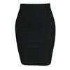 Women's High Waist Elastic Midi Skirt - Plus Size Slimming Hip Wrap In Black for Professional Office Wear