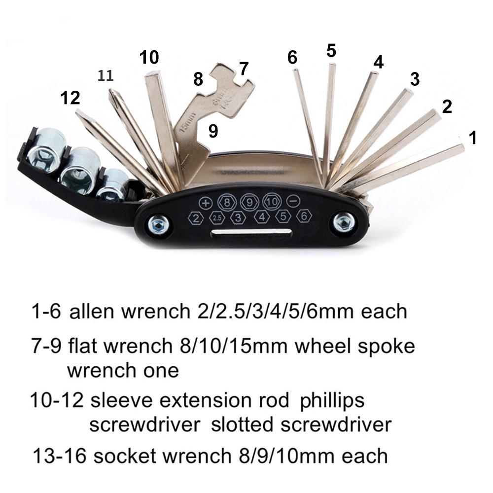 Bicycle Repair Tools Kit Bike Accessories Multi Tool Set With Pump Tire Patch Portable Mountain Road Bike Tire Repair Tool Set