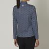 FootJoy Floral Print Long Sleeve Mock Neck Size M Shirt, Navy, Women's, (FJW-F24-S08, 32277-M)