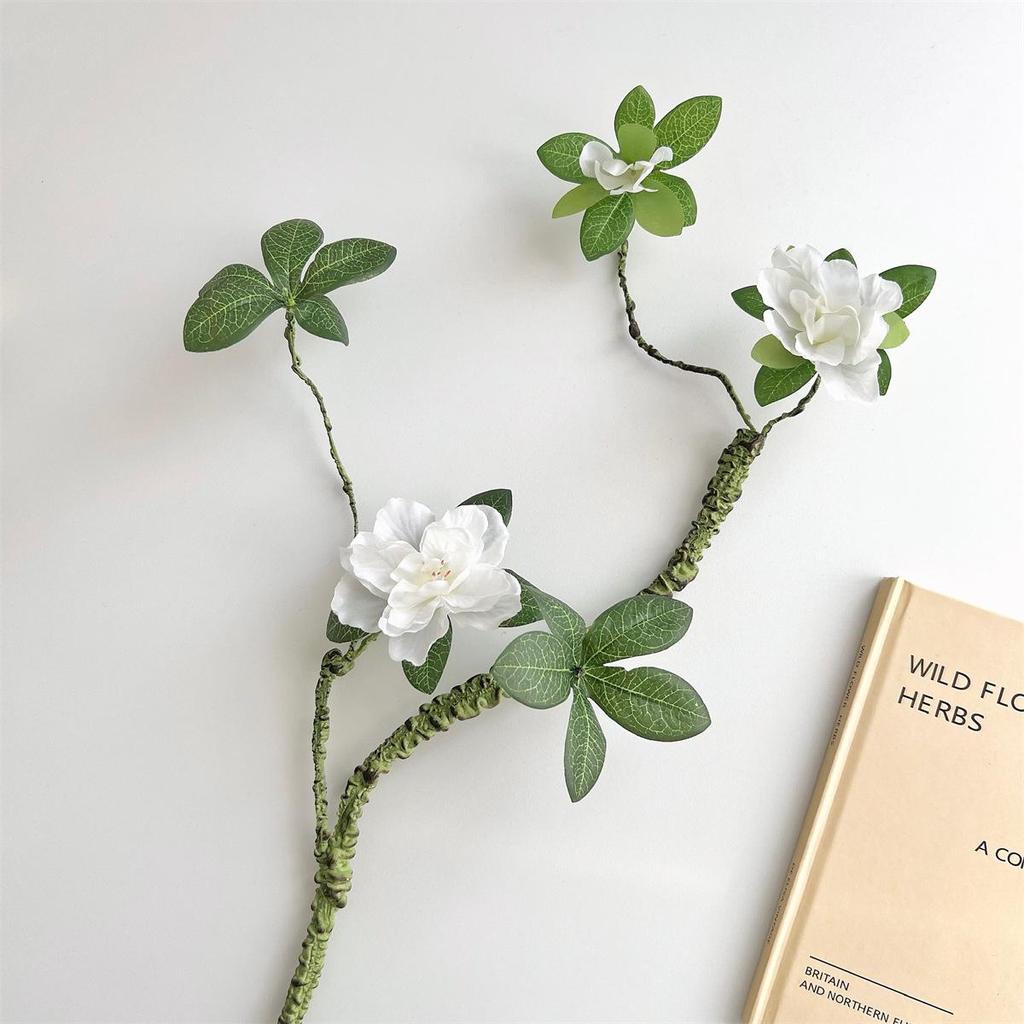 Artificial Floral Arrangement: Red Persimmon & Winterberry for Living Room or New Year Décor