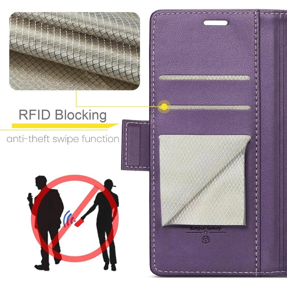 Premium Business Folio Flip RFID Leather Phone Case For Samsung Z Fold 8 Ultra 7 6 5 Magnetic Kickstand Card Holder Wallet Cover