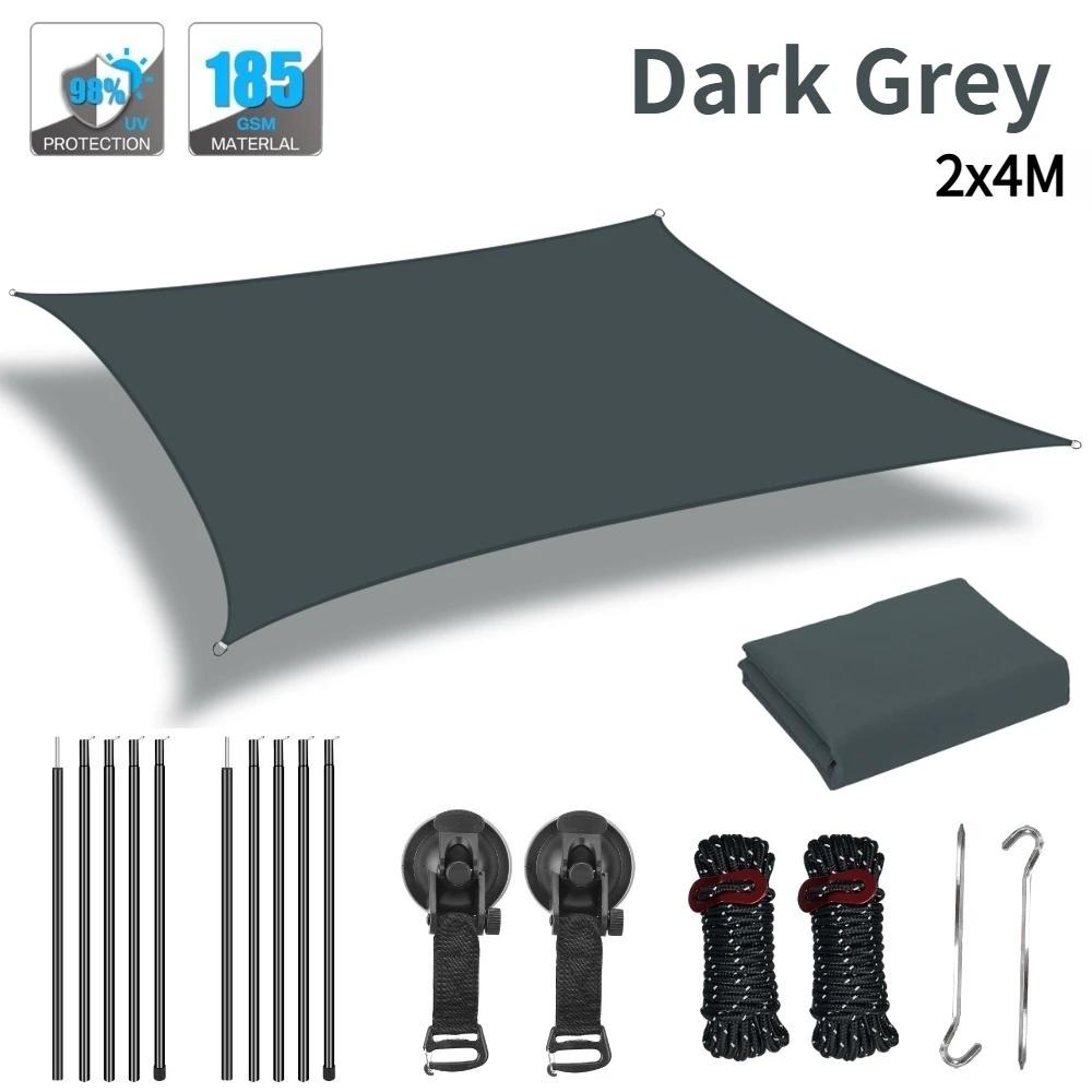Car Awning for Van Campervan Caravan Truck Vehicle 2x3M 2x4M Waterproof Sun Shelter Canopy Anti-UV Outdoor Camping Shade Sails