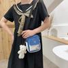 New canvas small bag cute girl simple shoulder bag contrasting color small fresh student messenger bag
