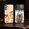 Cute Capybara Groundhog Phone Case For Samsung S25,24,21,22,23,30,Ultra,20,Plus,Fe,Lite,Note Soft Black Cover