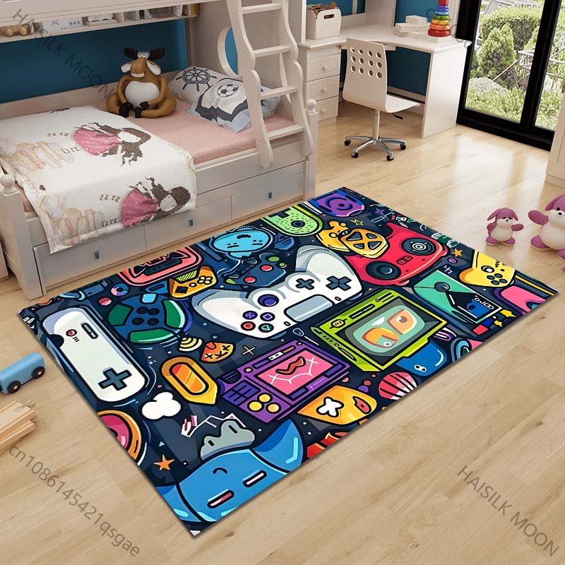 

Multiple sizes Gaming devices retro elements Carpet for Living Room Bedroom Sofa Home Decor Rus Non-slip Floor Mat Luxury Gift 40cm x 60cm