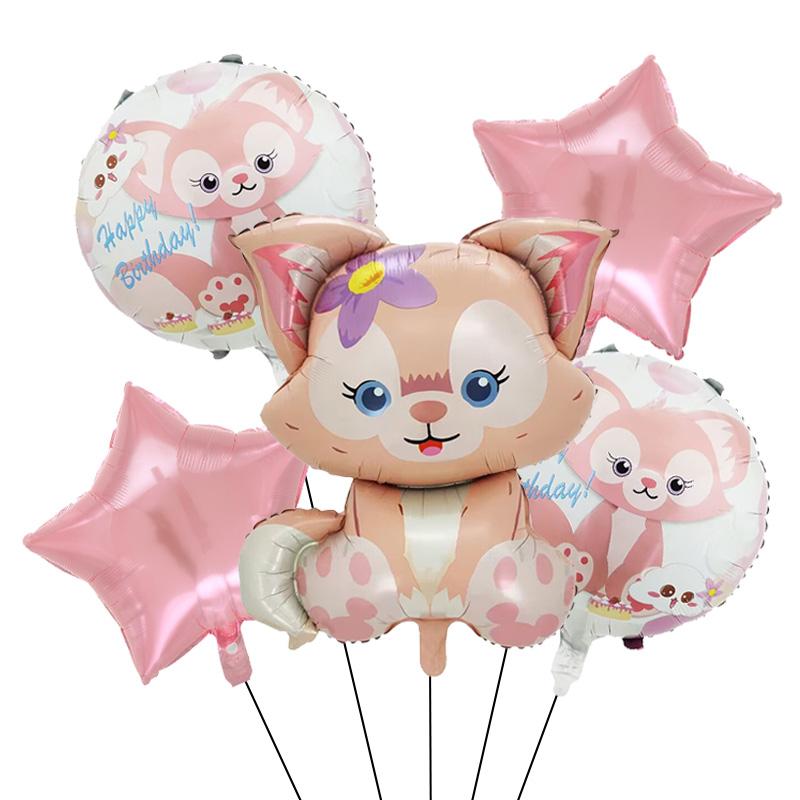 Disney Story  Lina Bell And Stellalou Cartoon Balloons Birthday Decor Baby Shower 32inch Number Foil Balloons Wedding Supplies