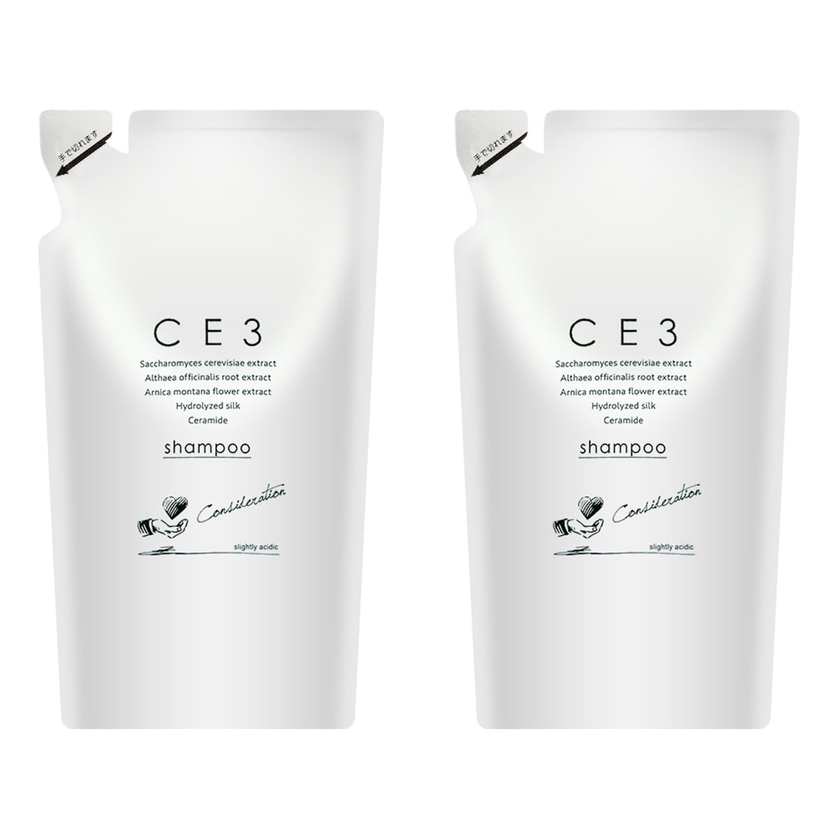 

[Набор] Шампунь CE3 800 мл 2 шт. Запасной блок Без силиконов Салонный эксклюзив Мягкая формула Слабокислый шампунь Безопасен для младенцев
