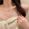 H letter pendant necklace women's niche high-end neck chain Xia titanium steel non-fading collarbone chain