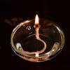 Handmade Glass Candlestick Oil Lamp Candlelight Dinner Clear Candle Holders Christmas Decorations For Party Bar Home Decor