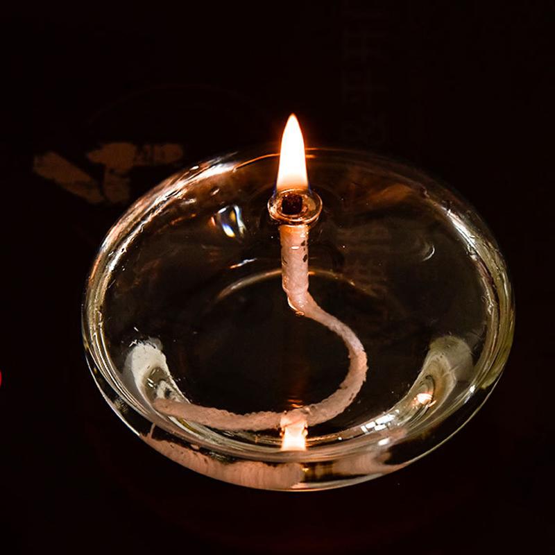Handmade Glass Candlestick Oil Lamp Candlelight Dinner Clear Candle Holders Christmas Decorations For Party Bar Home Decor