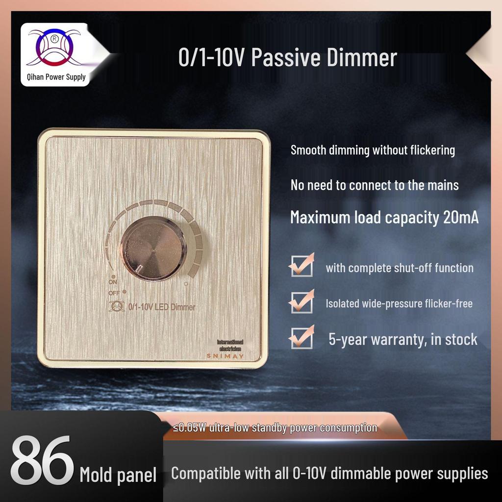 Dimmable 5-24W LED Driver, Flicker-Free, 0-10V Compatible, for Spotlights & Downlights, 5-Year Warranty