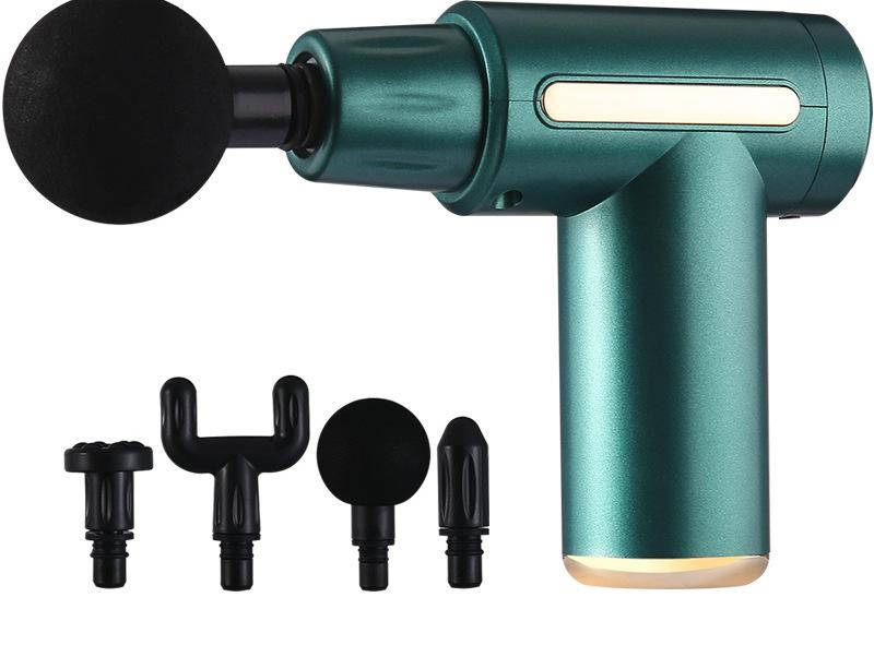 Mini Massage Gun Diepe Spier Trillingen Relief Pijn Relax Fitnessapparatuur Ruisonderdrukking Ontwerp 4 Massage Heads Massager