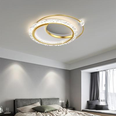 Runde LED Deckenleuchten Moderne einfache Wohnzimmer Schlafzimmer Studie Golden Acryl Kronleuchter Nordic Innenbeleuchtung Dekor Leuchten