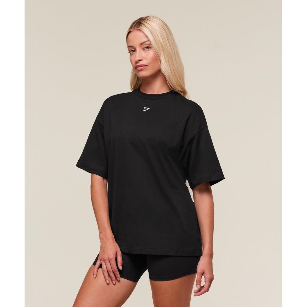 Gymshark We Do Gym Grafik Übergroßes T-Shirt Schwarz B4b3e Bb2j