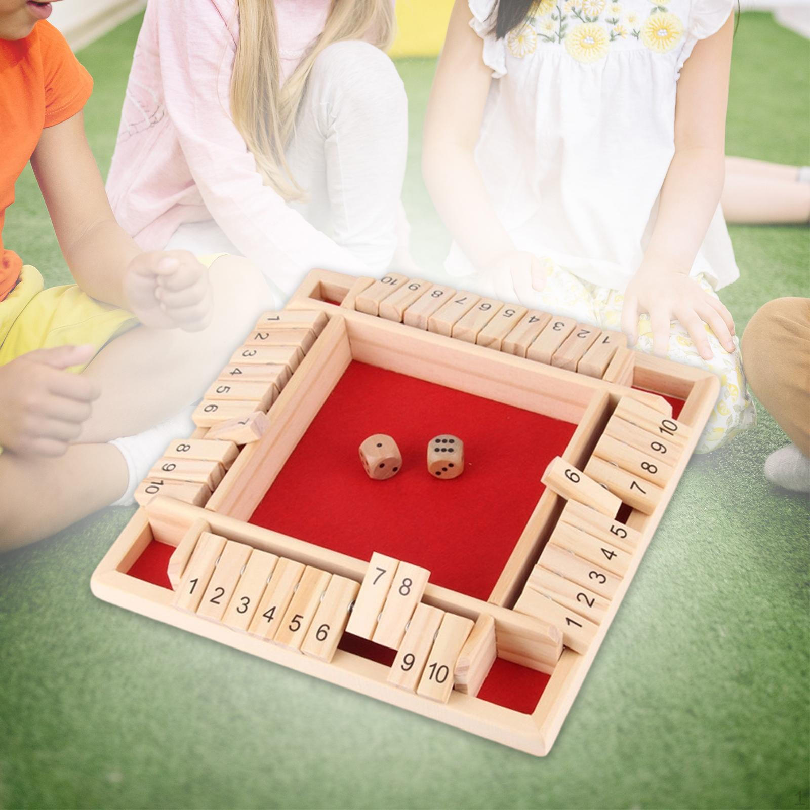 

Shut The Game Table Math Props Number Learning Portable Toy, Wooden Board for