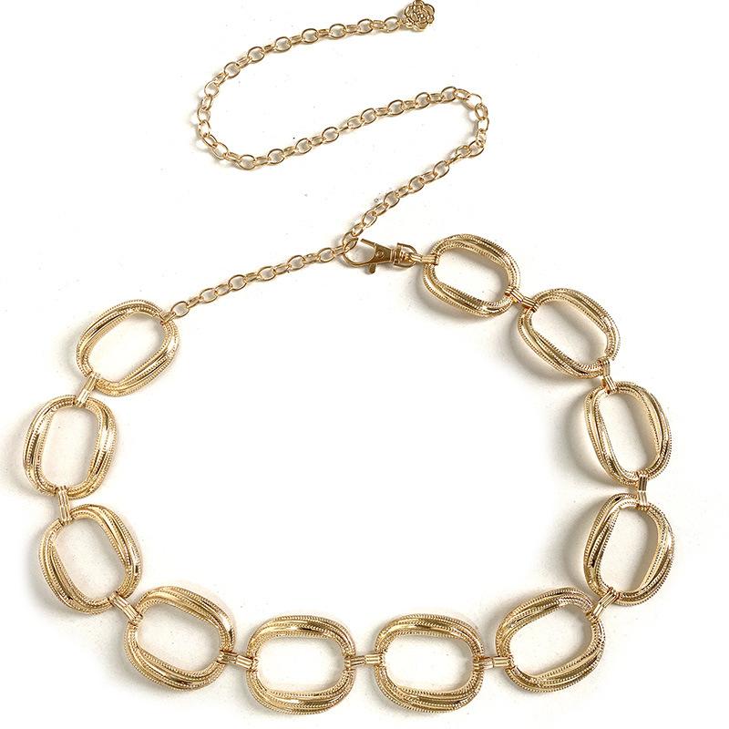 Labelable for Women's Fashionable Irregular Circles, Geometric Waist Chains, Atmospheric and Versatile Classic Waist Belt