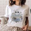 3D Book Printed Short Sleeve T-shirt 3D Book Print Round Neck Short Sleeve T-shirt