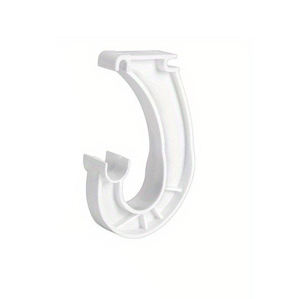 1pc J-Shaped Hanging Closet Rod Brackets Sturdy Curtain Rod Holder Closet Pole Support  Hardware