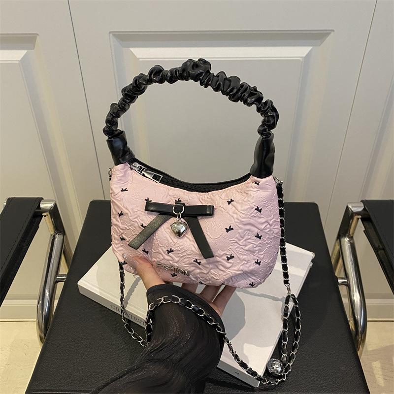 

Женская сумка новая мода универсальная повседневная милая нишевый дизайн трендовая на плечо мессенджер розовый