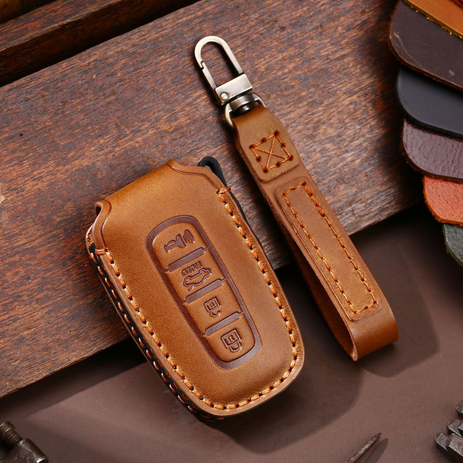 

Korean car key case for Kia kiak2k3k5 car key case handmade leather