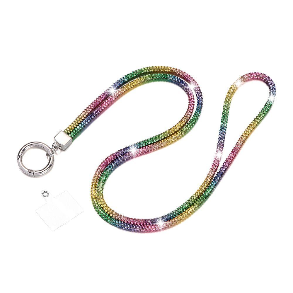 Brelok z kryształkami z brokatem, wiszący, antyzagubiony, smycz do telefonu, kryształowy łańcuszek do telefonu, paski do zawieszania