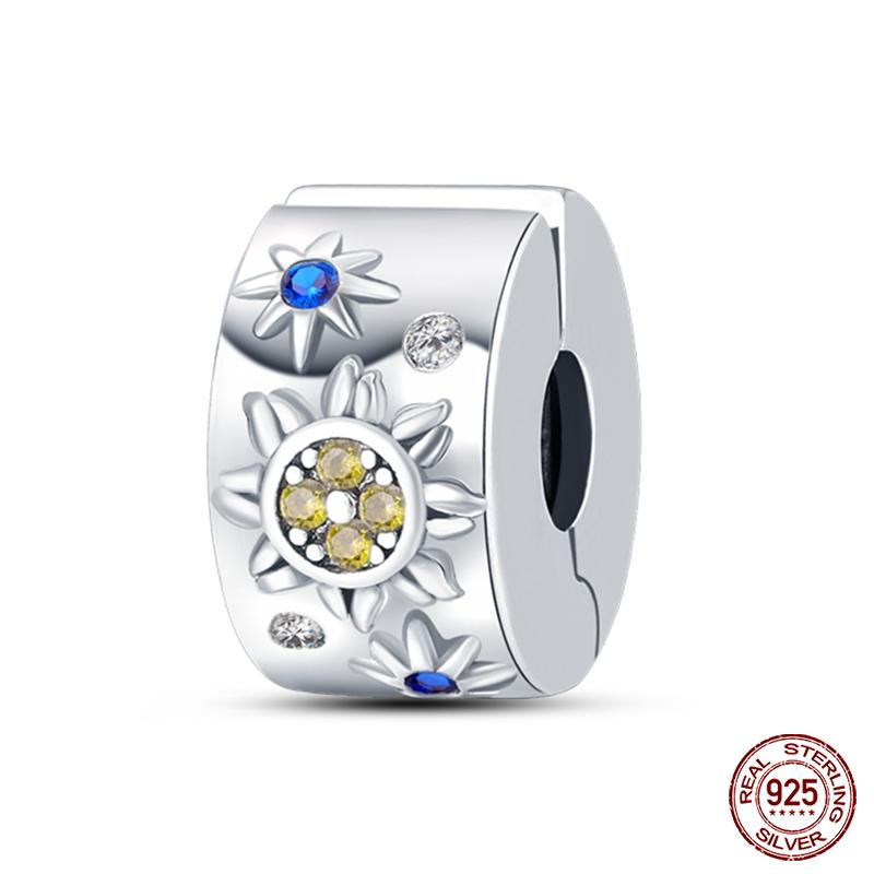 Fashion Copper Sparkling Zircon Star Moon Series Charms Beads Fit Qikaola Original Bracelets Diy Birthday Jewelry