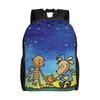 Dog Man Cartoon Teenage Backpack Outdoor Student Business  Daypack for Men Women College Canvas Bags