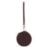 Women's Coin Purse, Genuine Leather Coin Purse, Round, Compact, Small Item Storage, Jewelry Bag (K058 Coffe)