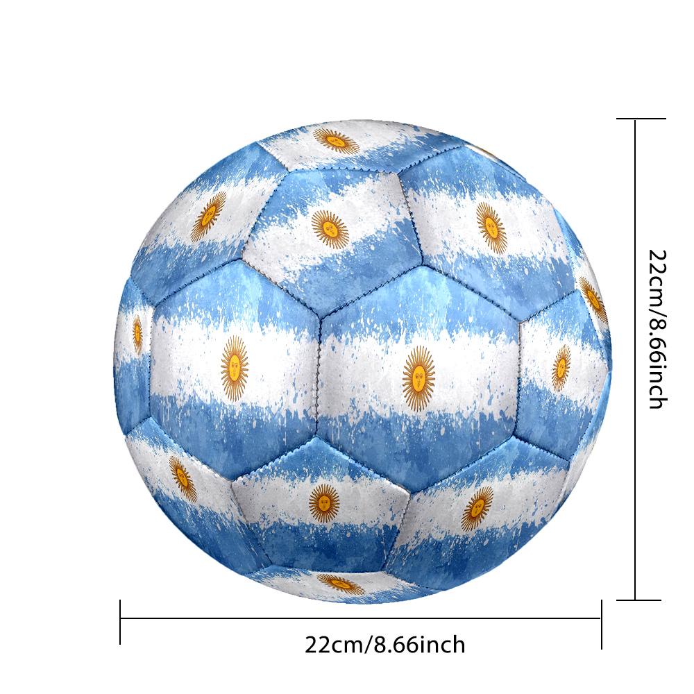 1pc Argentine Flag Art Size 5 Soccer Ball, Suitable for Practice Matches/tournament Training,Lightweight and Durable Gt7071