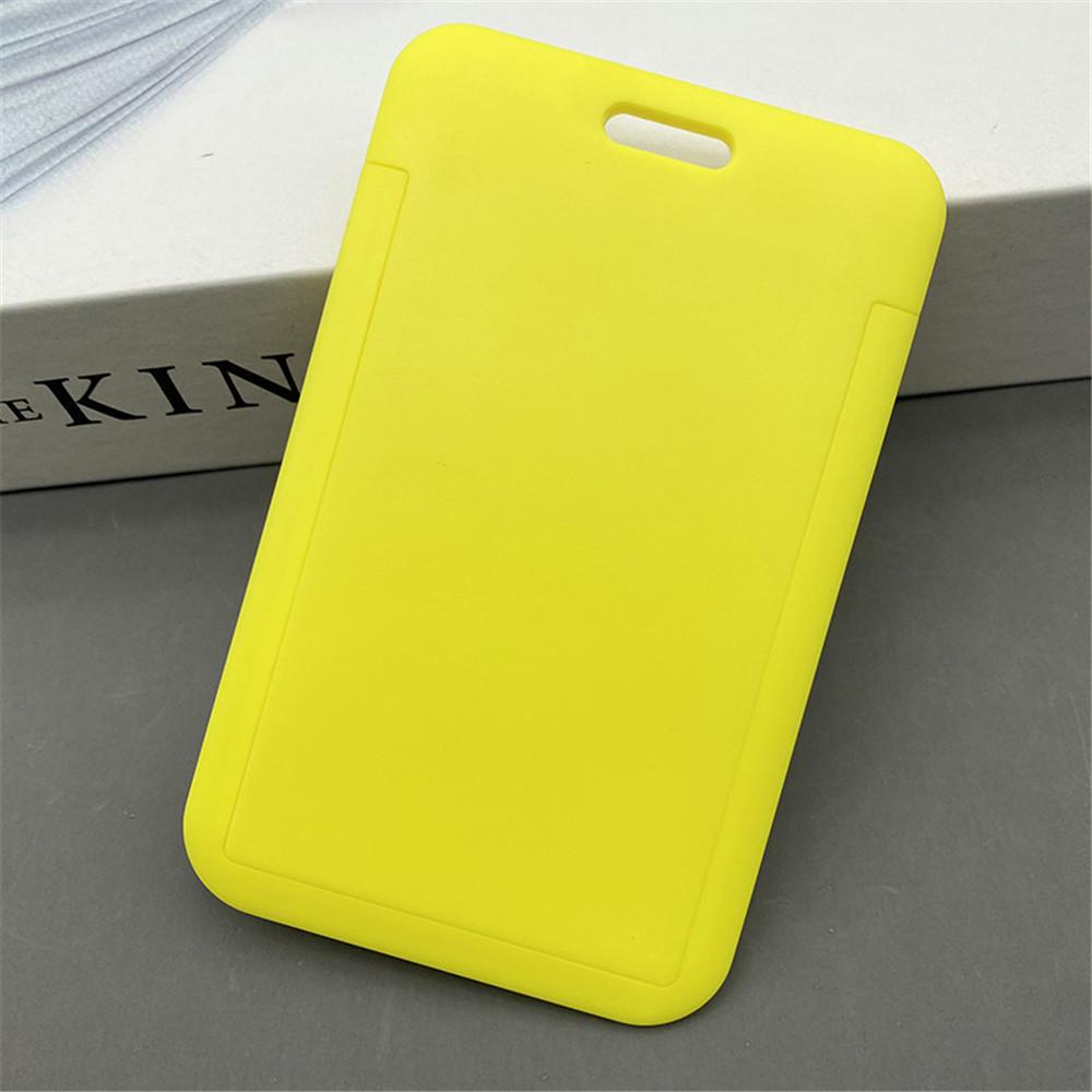 

12 Color Plastic Card Cover Sleeve Bag ID Badge Case Bank Credit Card Badge Holder Wallet Pouch School Student Office Supplies жовтий