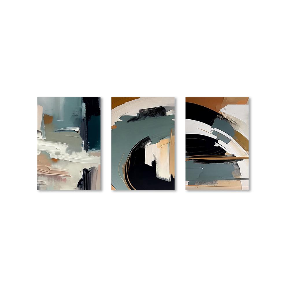 3pcs Abstract Art Poster Wall Art Canvas Print Painting Home Decoration Abstract Color Blocks Painting Living Room Bedroom Decor